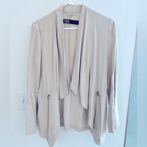 Zara Khaki Drawstring Top